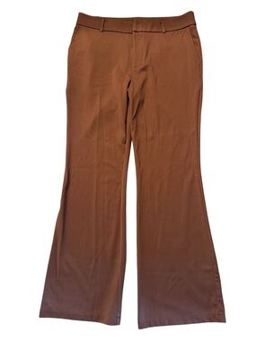 Women’s Brown Flared Dress Pants with pockets